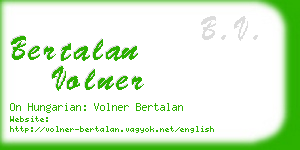 bertalan volner business card